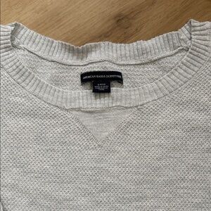 American Eagle Outfitters Women’s Light Gray Crewneck Sweater